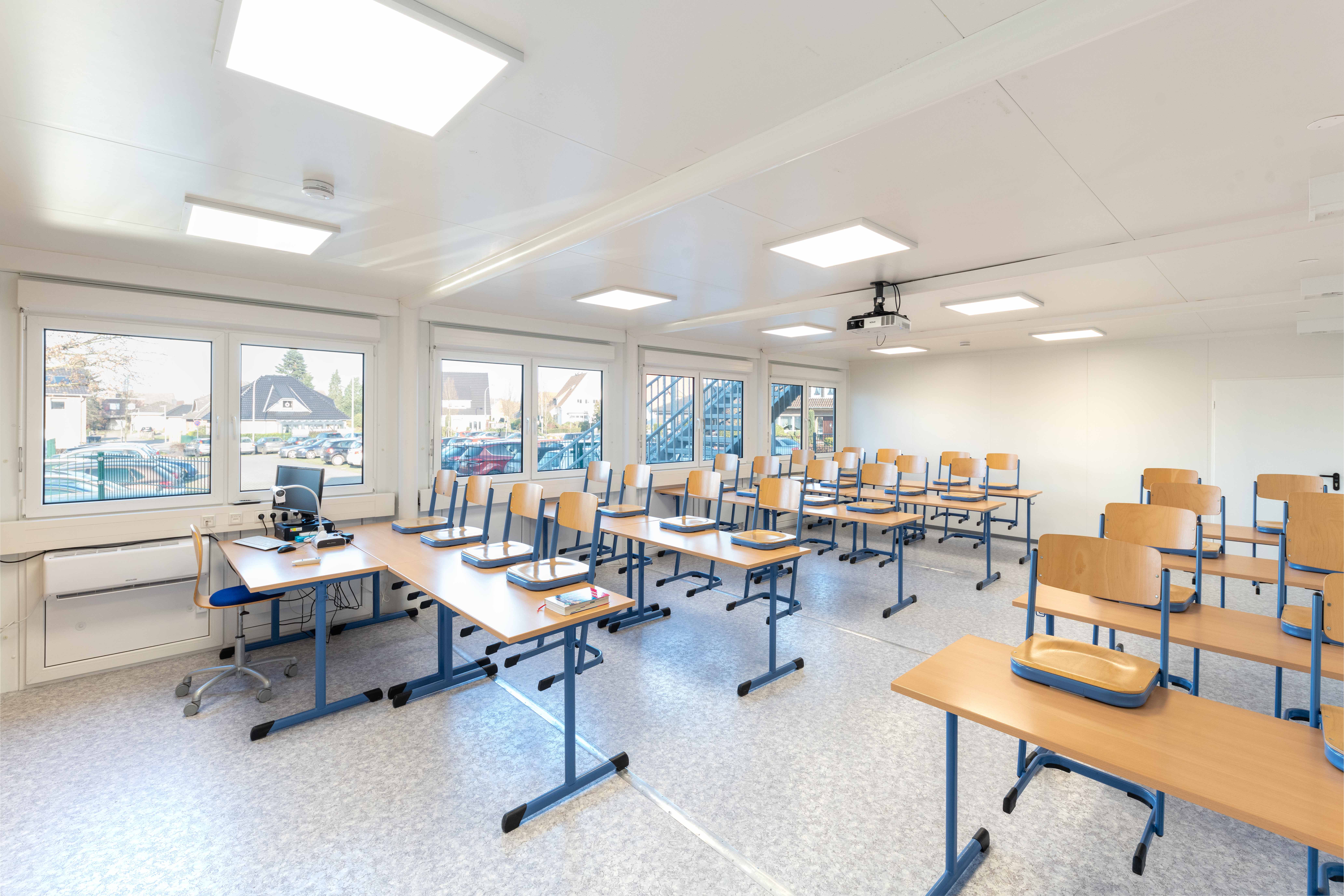 The classrooms can accommodate about 30 pupils.